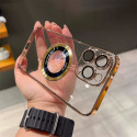 Luxury Anti Yellow Crystal Clear Hard Plating Case With Attached Camera Lens Protector .  	iphone এর কভার, মোবাইল না 