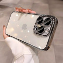 Luxury Anti Yellow Crystal Clear Hard Plating Case With Attached Camera Lens Protector .  	iphone এর কভার, মোবাইল না 