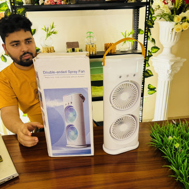 Spray room cooler double rechargeable FAN