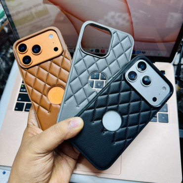 Suitable cross border premium leather logo cut soft case