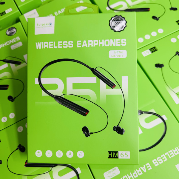 HM 65 wireless Earphones Surpass nick bend  .35 hours back up.Metal Magnet.