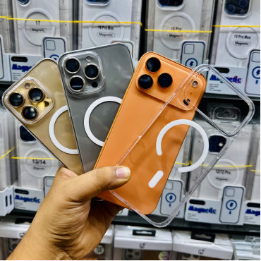 Anti yellow premium iPhone  MagSafe hybrid pc Case. Case টি নতুন থাকবে এবং হলুদ হবে না