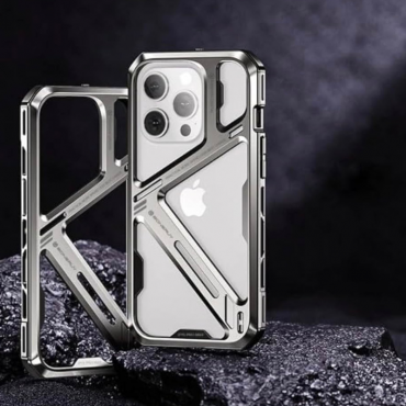 Hollow Highly Protective Metal Ultra-thin- Plus Anti-scratch Shockproof Protective Titanium Alloy Armor Frame Case