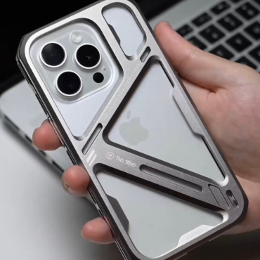Hollow Highly Protective Metal Ultra-thin- Plus Anti-scratch Shockproof Protective Titanium Alloy Armor Frame Case