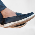 Genuine COW Leather Light Weight Casual Shoes Black L-01