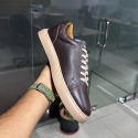New Nappa Lite Leather Sneakers| Dark Brown| NBR-06N