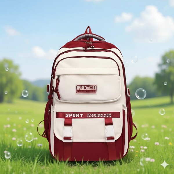 Academy Style Waterproof School Book Bag(Merun Color)