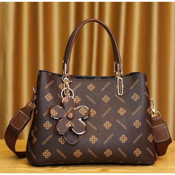 Crossbody Stylish Fanshinuo leather shoulder & hand bag K8 (Coffee)