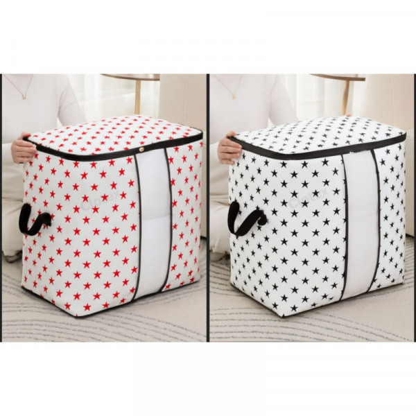 ২ পিস-New Star Printed Quilt Storage Bag ( Vertical)