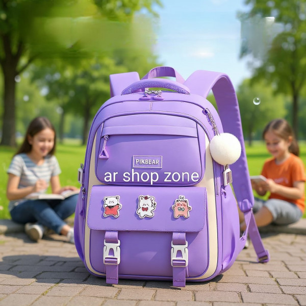 Premium Quality Primary School Book Bag ( purple-2 )