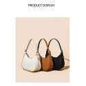  Women’s High-end Underarm All-match Crossbody Bag and Shoulder Bag (Black)