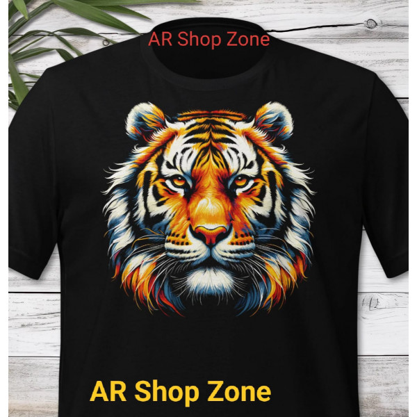 T-shirt 100% Cotton Fabric Comfortable Soft Premium T-shirt Tiger T-shirt