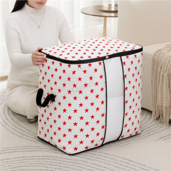 ৪ পিস-New Star Printed Quilt Storage Bag ( Vertical )