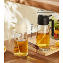 2 in 1 Oil Sprayer and Oil Dispenser Bottle (গ্লাস বডি)