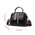 Luxury Design Soft PU Leather Lady Retro Handbag (black)