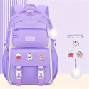 Kids Backpack Children School Bags for Girls Orthopedic Waterproof Primary Schoolbag Book Bag (Purple-1)