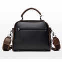 Luxury Design Soft PU Leather Lady Retro Handbag (black)