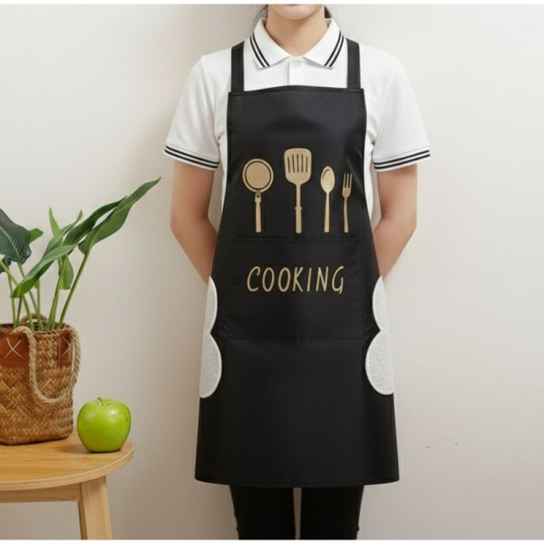 CHINA COOKING APRON (BLACK )