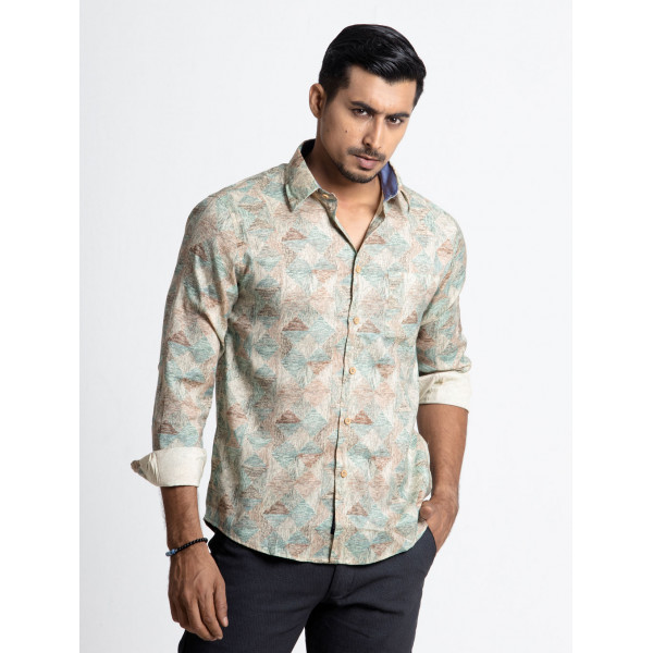 Tavaas Digital Printed Cotton Men’s Casual Shirt