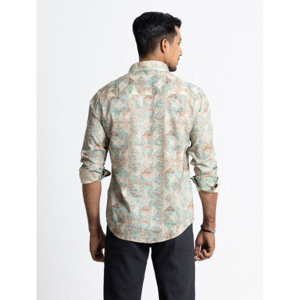 Tavaas Digital Printed Cotton Men’s Casual Shirt