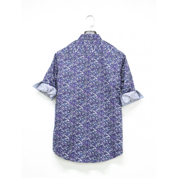 Demand Mixed Color Leaf Printed Casual Long Sleeve