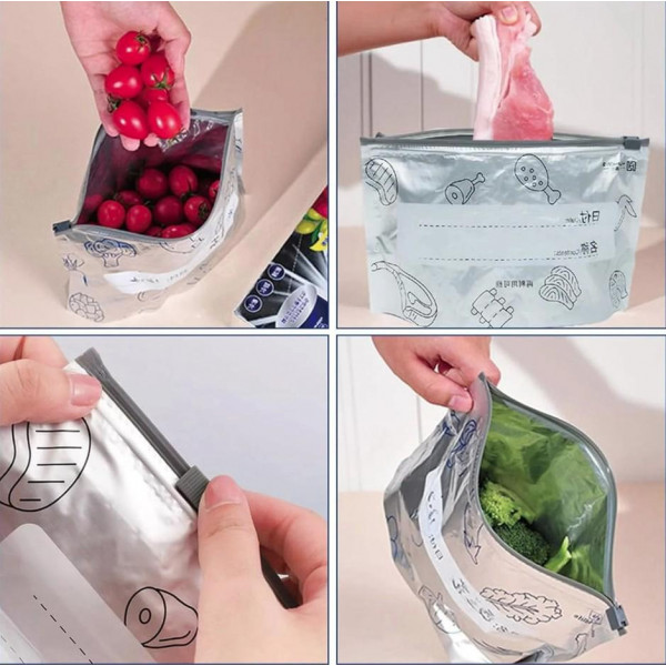 ১০ পিস ( ২.৫ কেজি) Aluminum Foil Zip Lock Food Storage Bag