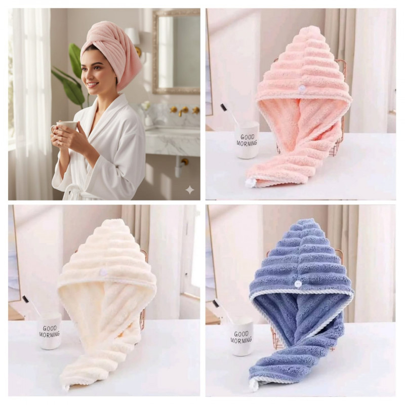 ( ৪ পিছ ) China Microfiber Hair Towel 