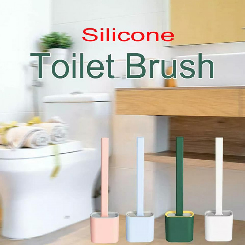 ( 1 pis ) Flexible selicon toilet brush