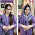 Cotton Ready Party Dress - 02 ( Purple Color )