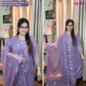 Kranchi Party Dress - 01 ( Light Purple Color )