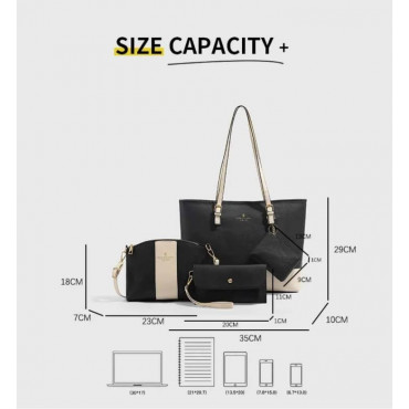 4 Pcs Combo Set (Bla...