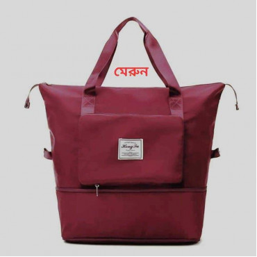 Super Large Capacity Folding Bag Travel Bags(Red)