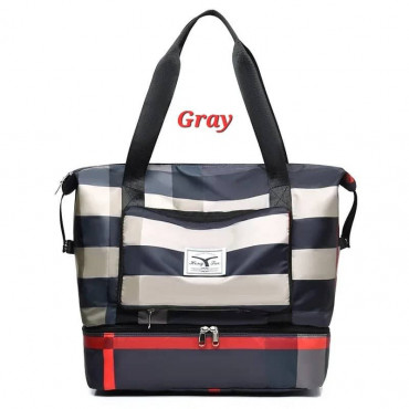 Foldable High Capacity Travel Bag (Gray)