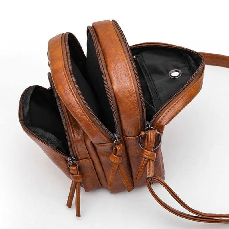 Vintage Crossbody Ladies Bag (Brown)