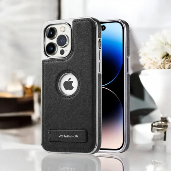 JINDUKA Pu Leather Kickstand Case For iPhone 11 To 16 Pro Max