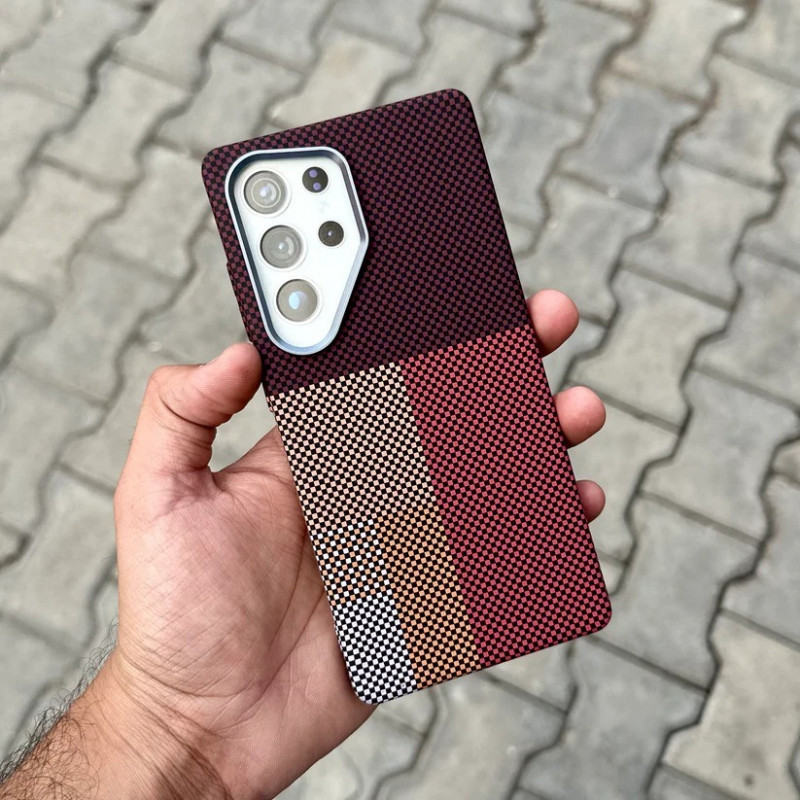 LUXO Life Carbon Fiber Texture Matte Bumper Case For Samsung Galaxy