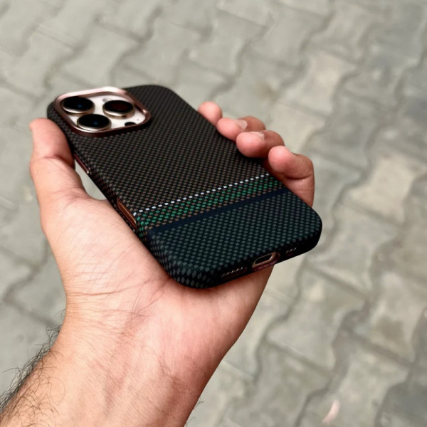 Fashionable Sunset Moonrise Carbon Fiber Texture Matte Bumper iPhone Case