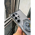 Transparent Rotating Gyro Magnetic Stand Case For Samsung Galaxy S25 Ultra S24 Ultra S23 Ultra S22