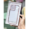 Luxury Stone With Giliter Camera Lens Protection Case for iPhone