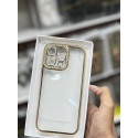Luxury Stone With Giliter Camera Lens Protection Case for iPhone