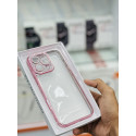 Luxury Stone With Giliter Camera Lens Protection Case for iPhone