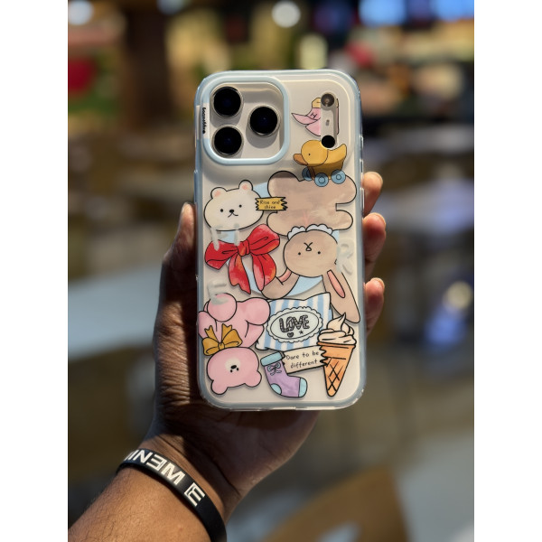 Creative Sticker Design Phone Case for iPhone