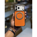 Skin Feel PU Leather Magsafe Stand Case for iPhone