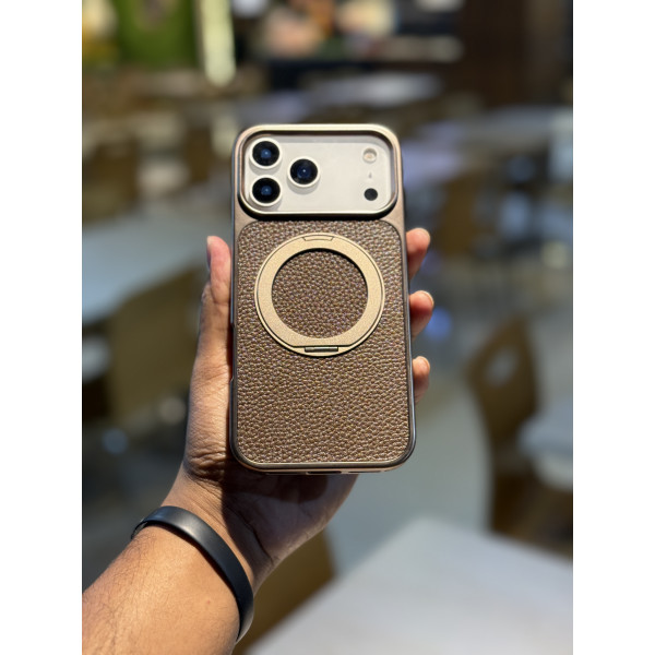 Skin Feel PU Leather Magsafe Stand Case for iPhone