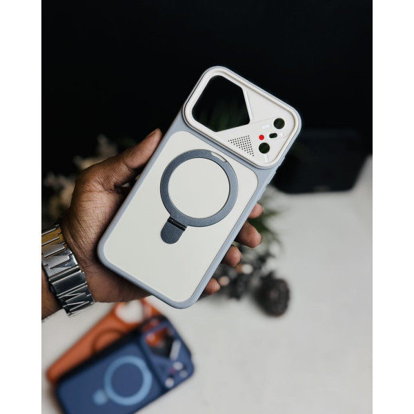 Magnetic Charging Ring Stander Full Cover Hybrid Anti-Slip Hard PC Soft TPU Phone Case for iPhone