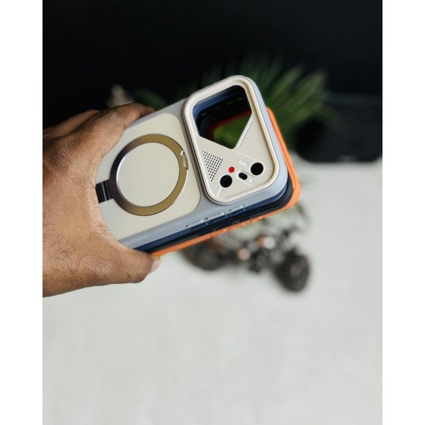 Magnetic Charging Ring Stander Full Cover Hybrid Anti-Slip Hard PC Soft TPU Phone Case for iPhone