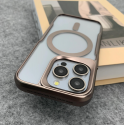 Luxury Electroplating Border Armour  with Magsafe Supported Phone Case For iPhone