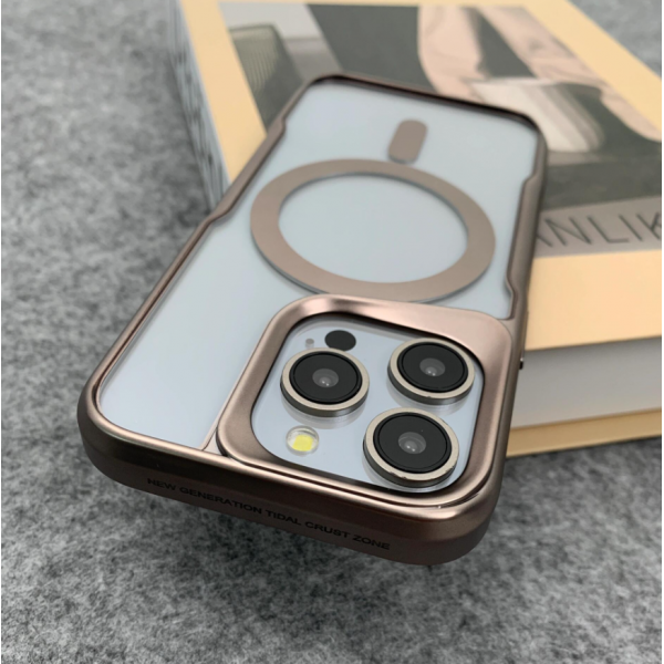 Luxury Electroplating Border Armour  with Magsafe Supported Phone Case For iPhone