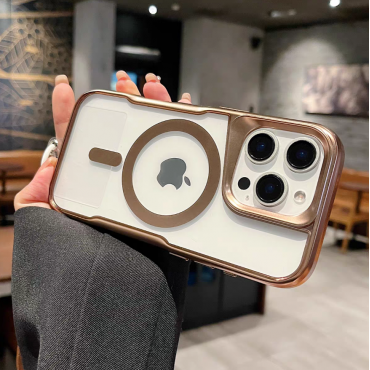Luxury Electroplating Border Armour  with Magsafe Supported Phone Case For iPhone