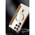 Electroplated Transparent Leather Magsafe Case for Samsung